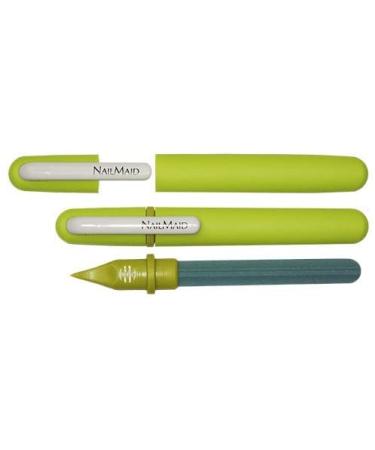 Erlinda Nail Maid Neon Ceramic Nail File Medium 19 cm fine & Cleaner for Manicure and Pedicure (Green)