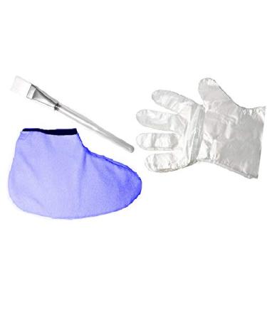 KM-Nails paraffin wax bath accessory set with mask brush 100 plastic gloves and booties