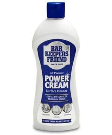 Household Surface Cleaner with Original Bar Keepers Friend Power Cream 3x350ml and a 1x Cleaning Sponge | Barkeeper's Friend Cream Stain Remover for Tea stains Sinks Worktop Enamel Bath - Buy Online on GoSupps.com