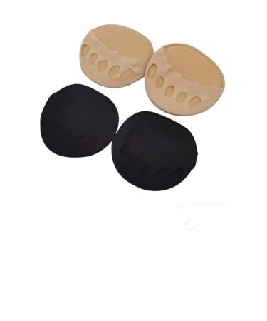 Ball of Foot Cushions (2Pairs) - Metatarsal Pads Invisible Socks for Women and Men Soft Feet Reusable Runners Prevent Pain Discomfort Honeycomb Fabric Forefoot Pads High Heels Socks Comfortable