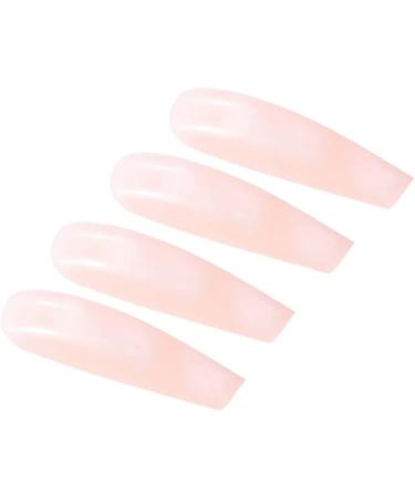 Coffin False Nails Long Nude Press On Acrylic Stick On Nails - 24pcs for Women and Girls - Buy Online on GoSupps.com