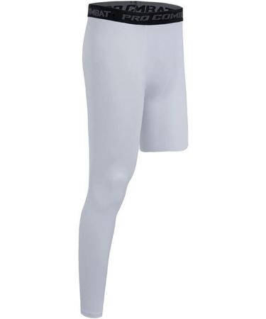 Jonscart One Leg Compression Tights Long Pants Basketball Sports Base Layer Underwear Active Tight White-right-long Large - Buy Online on GoSupps.com