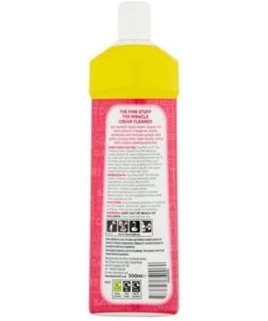 Pink Stuff Versatile Liquid Cream Cleaner 500ML -Household Cleaner - Effective for removing Grease from Hard Surfaces- with Ultra Absorbent Microfibre Cleaning Cloth - Buy Online on GoSupps.com