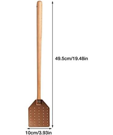 VENEKA PU Leather Fly Swatter Heavy Duty Manual Fly Swatter with Wood Handle Leather Fly Swatter for Indoor and Outdoor Reusable Easy to Use - Buy Online on GoSupps.com