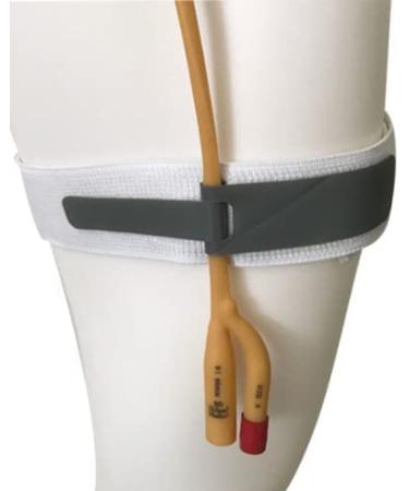 Catheter Strap Leg Adjustable Fastening Strap Catheter Urine Bag Tube Holder (Gray Pack of 4) 2.5cm*50cm/4pcs