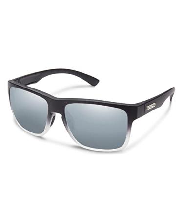Suncloud Rambler Sunglasses Black Gray Fade / Polarized Silver Mirror One Size