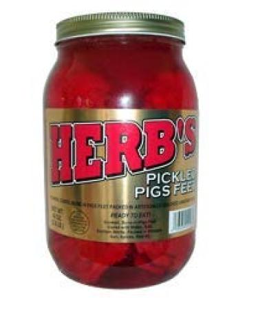 Herb's Pickled Pigs Feet 40 oz 1/2 Gallon