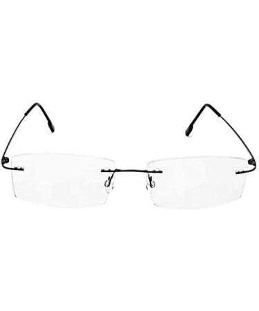 Rongchy Super Light Titanium Myopia Glasses | Stylish -0.50 to -6.00 | Unisex Borderless Nearsighted Glasses in Gray - Buy Online on GoSupps.com