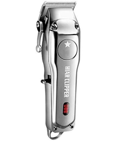 Easy Hair Clipper Household Electric Clippers with Led Display High-Power Universal Hair Clipper Full-Body Metal Hair Clipper One Color