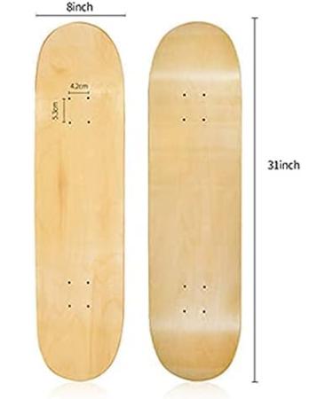 BESIY Blank Skateboard Deck 8.0 Inch Maple Board for Skating - Buy Online on GoSupps.com