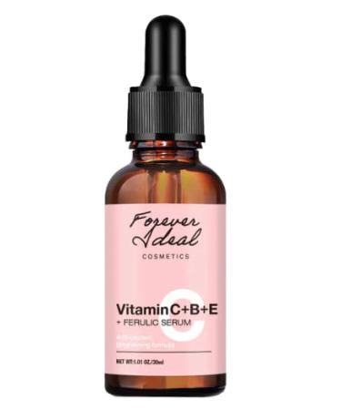 Vitamin C Serum with Ferulic Acid - Anti-Aging Skin Care Face Serum - Hyaluronic Acid - Vitamin E - Brightening Serum for Dark Spots - Reduced Fine Lines & Wrinkless - 1.01 Fl Oz