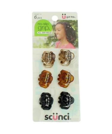 Scunci No-Slip Grip Mini Octopus Jaw Clips - 6 ea (Pack of 4) - Secure Hold for All Hair Types - Buy Online on GoSupps.com