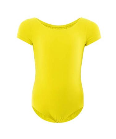 WEGETIT Leotards for Girls Ballet Dance Toddler Gymnastics 6-8 Years Yellow