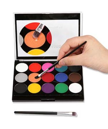 Halloween Face Painting Kit with Templates & Brushes for Sensitive Skin - Buy Online on GoSupps.com