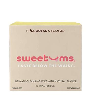 SWEETUMS Feminine Wipes for Women - pH Balanced Intimate Wipes, Pack of 10 (Pina Colada Flavor) - Buy Online on GoSupps.com