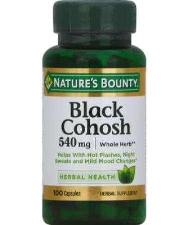 Natures Bounty Black Cohosh 540mg Capsules - 100 Count - Buy Online on GoSupps.com