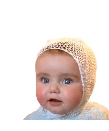 Otostick Baby Cap - 3 Total Ear Corrector Caps- Baby Ear Protection Bonnet for Protruding Ears- Ear Pinning Support, Mesh Fabric an Essential Baby Items - for Babies 3 Years and Under White