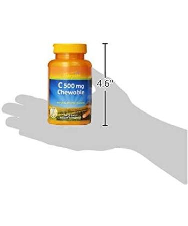 Thompson C500 mg Chewable Vitamin - Natural Orange Flavor, 60 Count - Buy Online on GoSupps.com