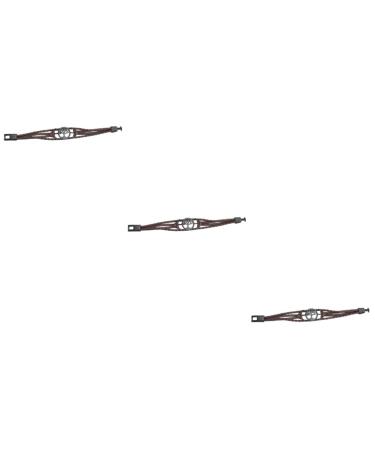 ABOOFAN 3 Pcs Christmas Tree Leather Bracelet Boyfriend Bracelets Braided Wrist Rings Braided Bracelets Couple Bracelet Vintage Bracelet Pendant Lovers Multi-layer Artificial Leather