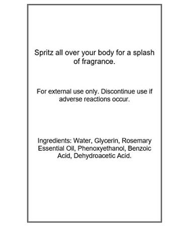 Rosemary Essential Oil Body Spray (Double Strength) 2 ounces Body Mist for Women with Clean Light & Gentle Fragrance Long Lasting Perfume with Comforting Scent for Men & Women Cologne with Soft 2 Fluid Ounces (Double Strength) - Buy Online on GoSupps.com