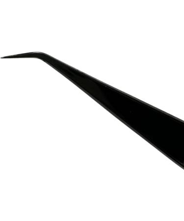 Lavi Lashes Fiber Tip Eyelash Tweezers Professional Stainless Steel Tweezers Lash Extension Isolation Volume Classic Curved Straight Tweezer with Measurements - Black (45 Degree Angle) - Buy Online on GoSupps.com