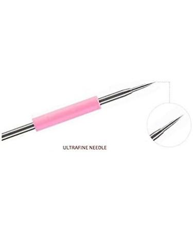 1PCS Professional Stainless Steel Blackhead Whitehead Remover with Silicone Handle- Silica Cleaner Tool with Gel Antiskid Design Handle Acne Pimple Comedone Extractor Needle for Women Facial Care Skin Protecter(Pink) - Buy Online on GoSupps.com