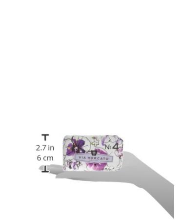Via Mercato Italian Soap Bar (200 g) No. 4 - Violets, Magnolia & Amber Scented Bar Soap - Buy Online on GoSupps.com