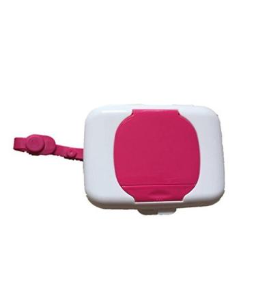 Portable Baby Wipes Dispenser for Wet Tissue Wipes Travel Child Tissue Box Stroller Diaper Bag (Pink)