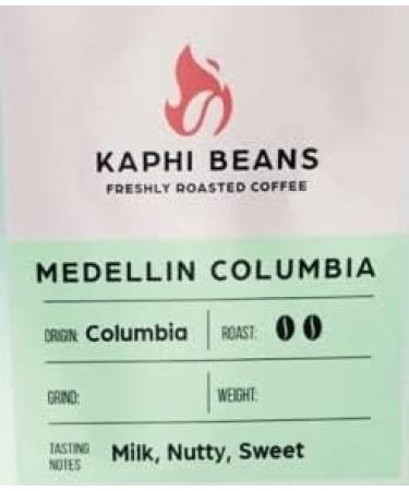Kaphi Beans Roasted Coffee - Medellin Colombia - Medium Roast - 100% Arabica Beans - Freshly Roasted Whole Beans - (Pack of 1kg) - Buy Online on GoSupps.com