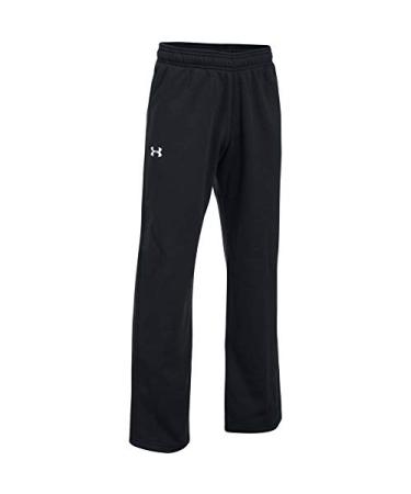 Under Armour Boys Hustle Fleece Pants Black (001)/White Medium