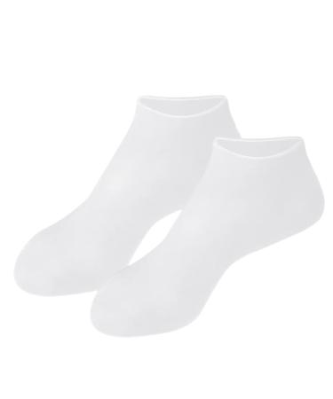 Moisturizing Socks Overnight Spa Cotton Socks Treatment Intensive Repair Dry Cracked Feet White L.