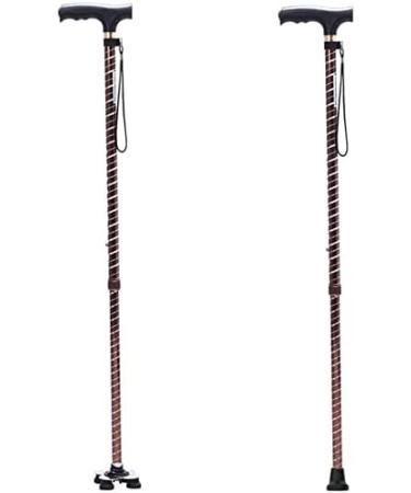 Walking Cane for Men & Women Crutches Thick Aluminum Alloy Old Man Walking Stick Four Feet Cane Retractable Light Walking Stick with Hospital Gift of Love - Buy Online on GoSupps.com
