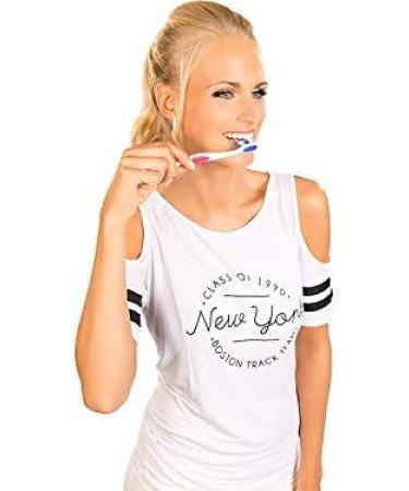 Newgen Medicals Toothbrush Large Pack - 12 Branded Toothbrushes with Tongue Cleaners Hard 4 Colors for Kids & Dental Care - Buy Online on GoSupps.com