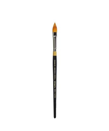 Kingart Original Gold Specialty 9247 Series, Crescent Filbert Blender Artist Brush, Golden Taklon & White Bristle Blend, Acrylic Handle (1/8)