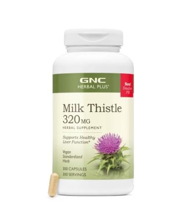 GNC Herbal Plus Milk Thistle Extra Strength 300 Caplets 300 Count (Pack of 1)