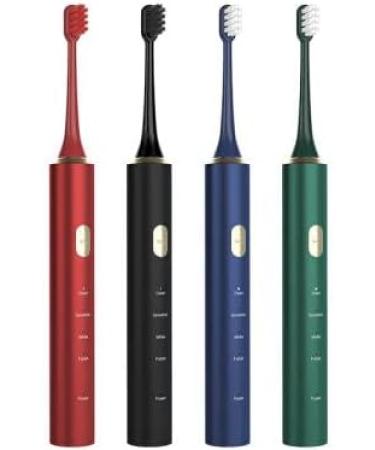 Rechargeable Electric Toothbrush with Medium-Soft Bristles Wireless Charging 4 Modes & Smart Timer - Black - Buy Online on GoSupps.com