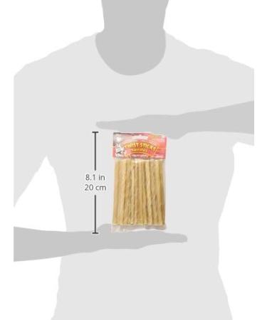 Twisty 100-Percentage Natural Rawhide Spiral Twist Sticks 7mm x 13cm 20-Pack - Buy Online on GoSupps.com