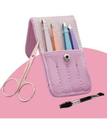 6-Piece Stainless Steel Tweezers Set for Eyebrows, Facial Hair, Ingrown Hair - Precision Slanted and Pointed Tweezers - Buy Online on GoSupps.com