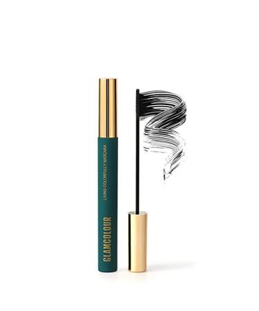 Hikaka Magic Color Mascara made with silk fibers natural waterproof mascara 4D for lashes long-lasting (straight-black)