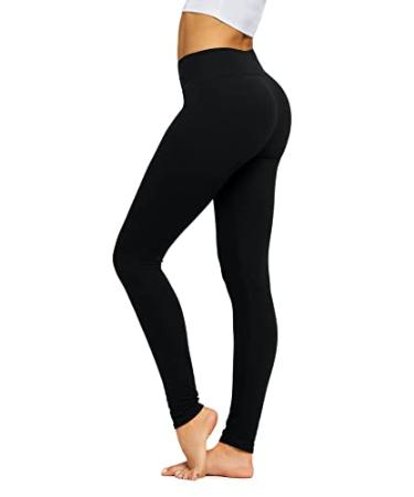 Conceited High Waist Leggings in Shorts, Capri and Full Length - Buttery Soft - 3" High Waistband - Regular and Plus Size Full Length One Size Plus Solid - Black
