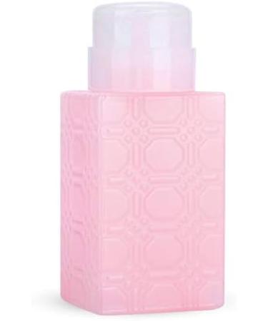 Nail Polish Remover Pump Dispenser 250ml Push Down Pump Dispenser Bottle Empty Bottle Nail Polish Remover Liquid Container for Makeup Remover Nail Art(Square pink) - Buy Online on GoSupps.com