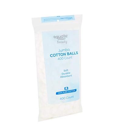 Equate Beauty Cotton Balls, Large Jumbo Size, 400 Count Package, 1 Pack (Includes 400 Big Plus Size Jumbo Cotton Balls Total)