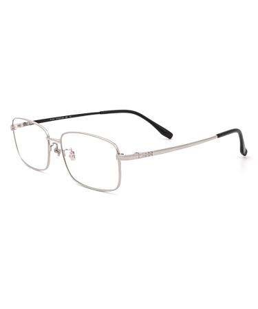 EYEphd Men's Pure Titanium Anti-Blue Light Reading Glasses Aspherical HD Resin Lens Anti Fatigue Magnifying Glass +1.0 to +3.0 02 +3.0 +3.0 02