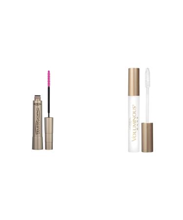 L'Oreal Paris Makeup Telescopic Original Lengthening Mascara Blackest Black 0.27 Fl Oz & L'Oreal Paris Makeup Voluminous Lash Boosting Conditioning Primer Mascara White Primer 0.24 fl oz.