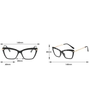 Trendy Anti Eye Strain Cat-Eye Reading Glasses | Blue Light Blocking Large Eyeglasses for Computer Use +0.00 Light-powder - Buy Online on GoSupps.com