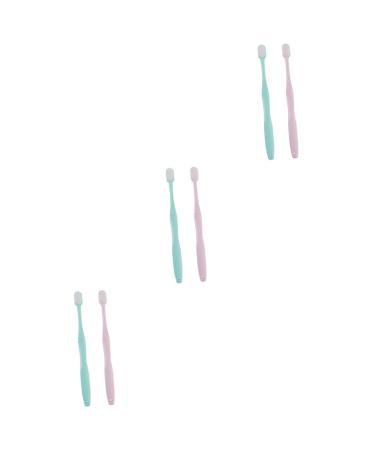 minkissy 6 pc portable toothbrush soft toothbrush nylon oral toothbrush natural toothbrush brass toothbrush toothbrush nylon toothbrush captive adult