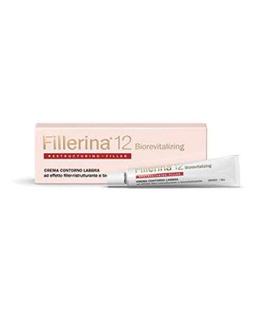 Fillerina LABO FILLERINA 12 BIOREVITALIZING RESTRUCTURING FILLER Lip Contour Cream Bi-vitalizing Filler Effect Anti-aging Lip Cream Grade 3 - Organic 15 ml
