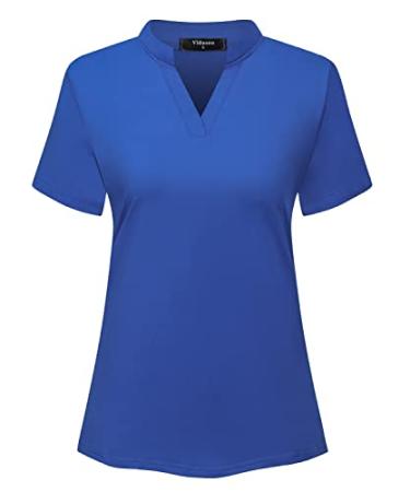 Vidusou Women's Golf Polo Shirts Short Sleeve Tennis Shirts Athletic T-Shirts Workout Tops XX-Large Royal Blue