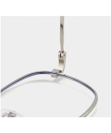 Shop Ltsrll Oversized Metal Reading Glasses - Stylish Square Blue Light Blocking Computer Readers | Anti-Glare Filter | Black-Silver Size +100 - Buy Online on GoSupps.com