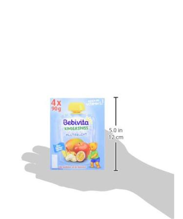 Bebivita Multifruit Puree Pack of 4 (4 x 90g) - Nutritious Baby Food for International Shipping - Buy Online on GoSupps.com